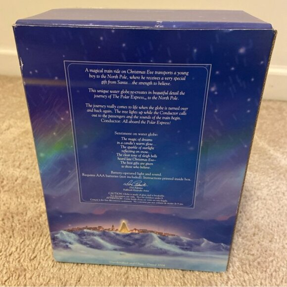2004 Hallmark Keepsake  The Polar Express Water Snow Globe NIB - Picture 2 of 7